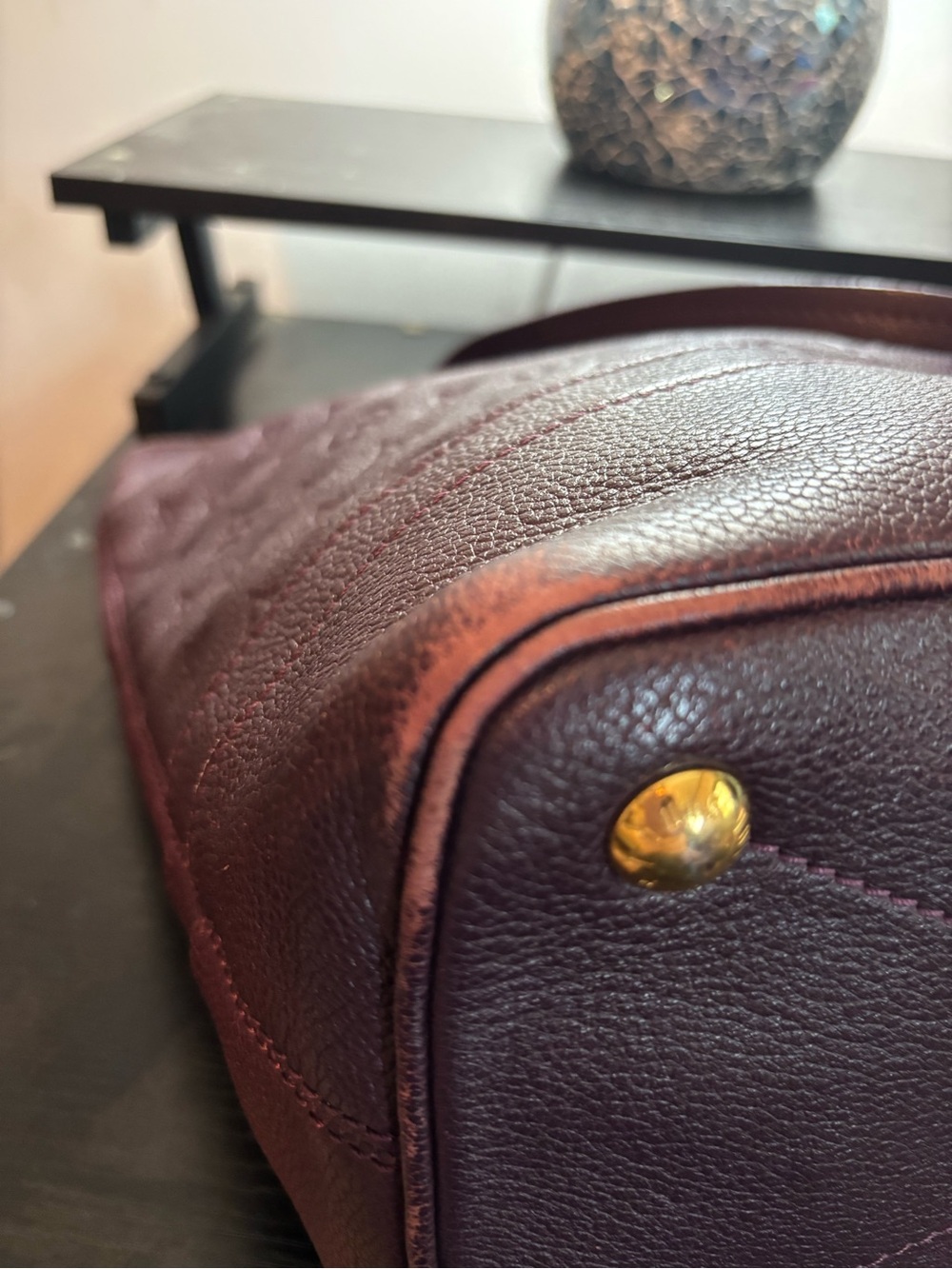 Authentic Louis Vuitton Citadine Empriente Leather Bag W/Dust Bag- Aube Purple - Picture 8 of 16